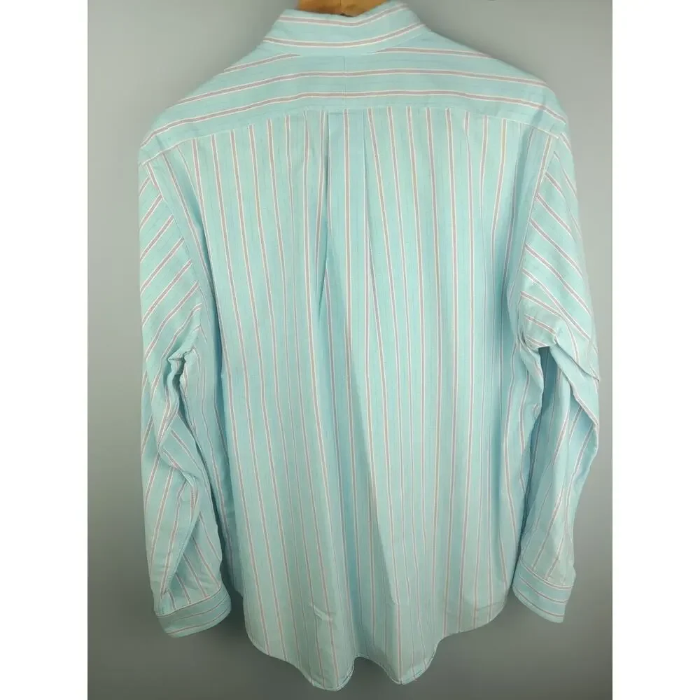 Ralph Lauren Light Blue Striped Button-Down Shirt